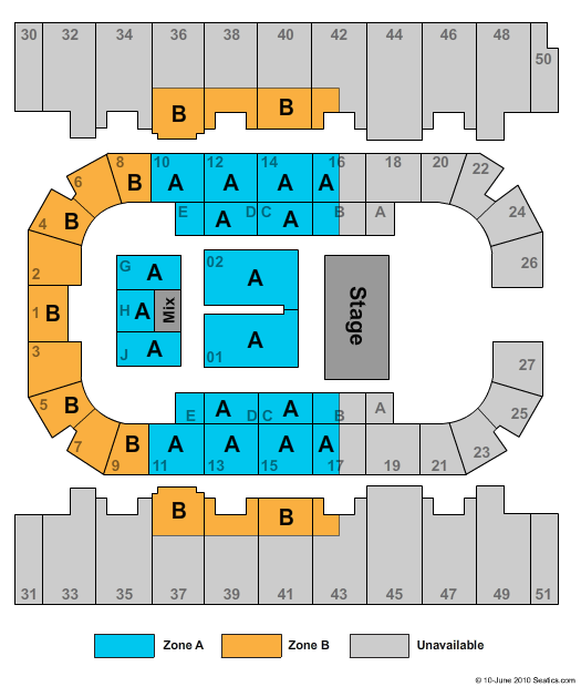 First Interstate Arena End Stage Zone Seating Chart
